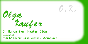 olga kaufer business card